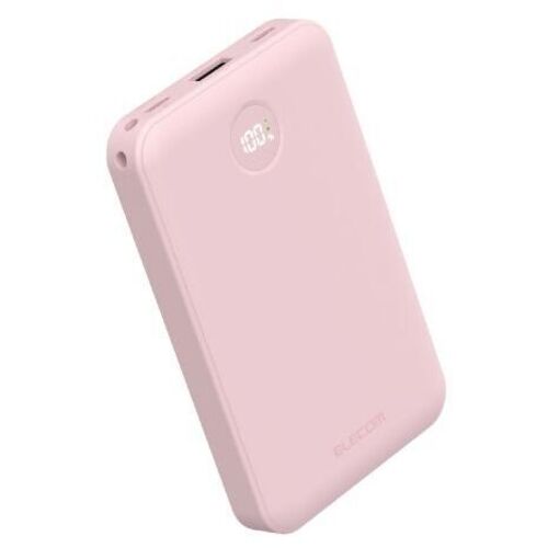 モバイルバッテリー／残量表示／１００００ｍＡｈ／ピンク　ＤＥ－Ｃ７６－１００００ＰＮ　■お取り寄せ品