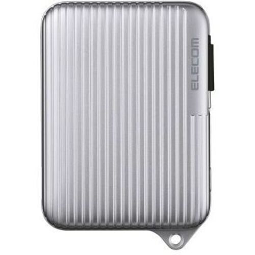 モバイルバッテリー／巻取り式ＵＳＢ－Ｃケーブル一体／シルバー　ＤＥ－Ｃ７９－１００００ＳＶ　■お取り寄せ品