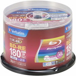 Ｖｅｒｂａｔｉｍ　ＢＤ－ＲＥ　録画用　１３０分　２倍速　５０枚パック　ワイド印刷対応　■お取り寄せ品