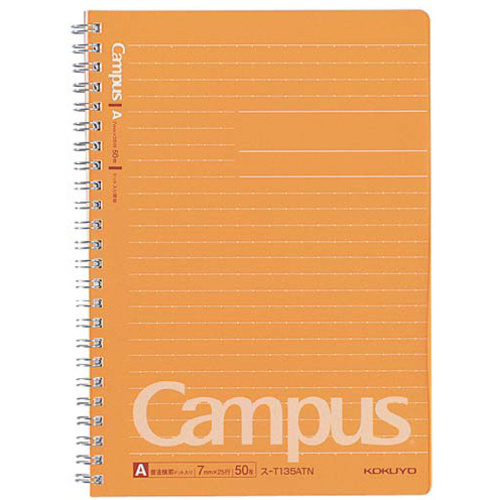 キャンパスツインリングＡ５（ドット罫）Ａ罫　５０枚