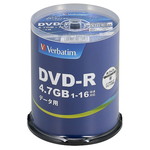 ＤＶＤ－Ｒ（Ｄａｔａ）　４．７ＧＢ　１－１６倍速　１００枚スピンドルケース１００Ｐ　ＩＪＰ対応　■２営業日内届