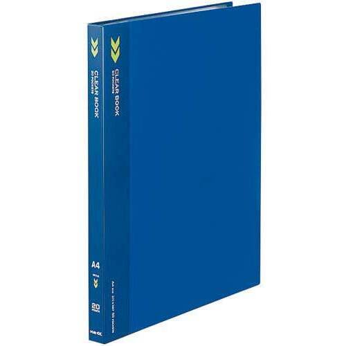 クリヤーブックＫ２　固定式Ａ４縦２０Ｐ青　５冊