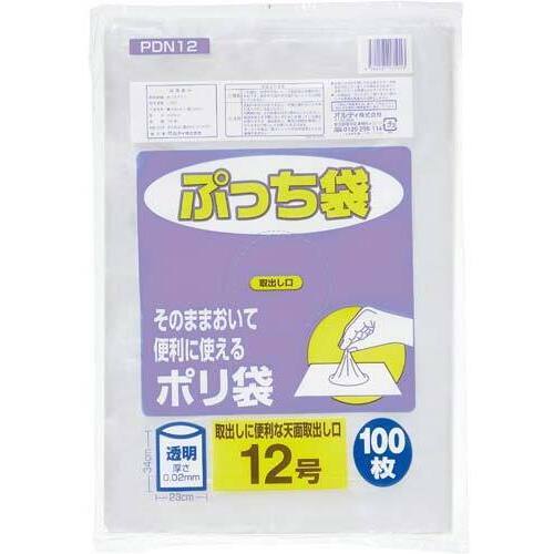 ぷっち袋規格袋１２号厚み０．０２ｍｍ１００枚&times;１０