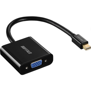 Ｍｉｎｉ　ＤｉｓｐｌａｙＰｏｒｔ／Ｔｈｕｎｄｅｒｂｏｌｔ－ＶＧＡ変換アダプタ　ブラック　■お取り寄せ品