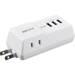 コンセント付きＡＣ充電器　ＵＳＢ×３　３．６Ａ　ホワイト　ＢＭＰＡ３６ＴＰ３ＷＨ　■お取り寄せ品