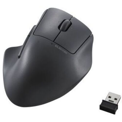 マウス／ＳＨＥＬＬＰＨＡ／無線２．４ＧＨｚ／５ボタン／チルトホイール／抗菌仕様／静音設計／ブラック　■お取り寄せ品
