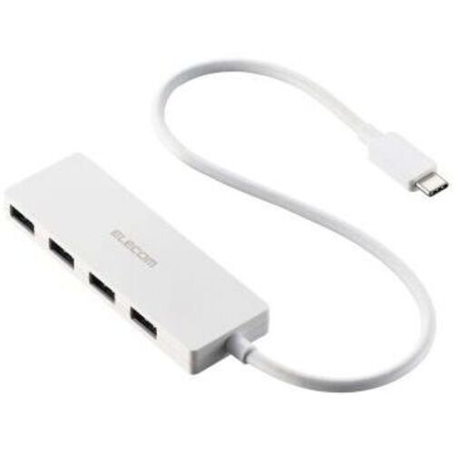 ＵＳＢ　ＨＵＢ／ＵＳＢ－Ｃ／ＵＳＢ５Ｇｂｐｓ／バスパワー／４ポート／３０ｃｍ／ホワイト　■２営業日内届