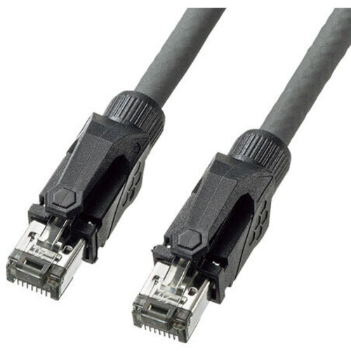 カテゴリ６Ａ　ＳＴＰ　ＬＡＮケーブル（グレー・０．５ｍ）　ＫＢ－Ｔ６ＡＳＴＰ－００５ＧＹ　■お取り寄せ品