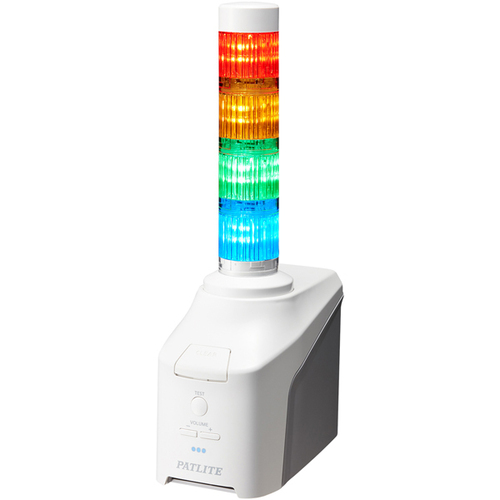 ネットワーク制御信号灯　直径４０ｍｍ／４段／赤黄緑青／ＡＣアダプタ付属　ＮＨＢ４－４－ＲＹＧＢ　■お取り寄せ品