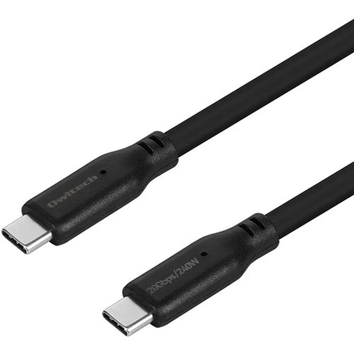 ＵＳＢケーブル／Ｃ－Ｃ／ＰＤ２４０Ｗ／２０Ｇｂｐｓ／２ｍ／ブラック　ＯＷＬ－ＣＢ２０Ｇ０１ＣＣ２０－ＢＫ　■お取り寄せ品