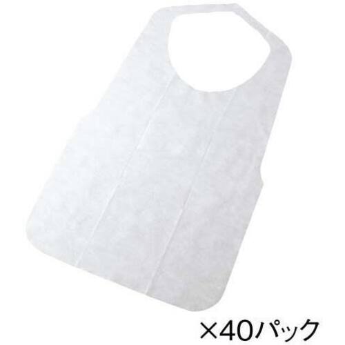 不織布エプロン　白　３０枚入&times;４０