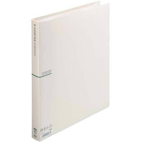 クリアファイルＡ４縦４０Ｐアイボリー　６冊