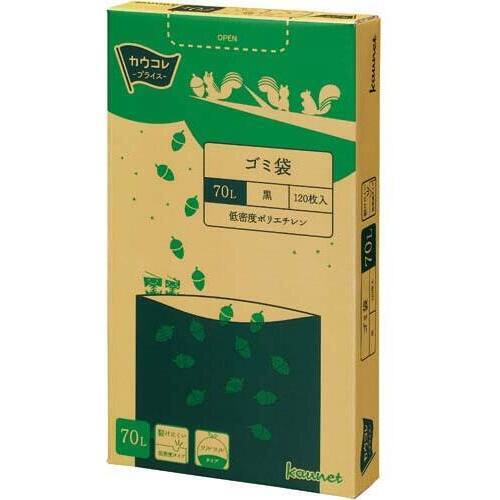 低密度薄口ゴミ袋箱タイプ　７０Ｌ黒　１２０枚