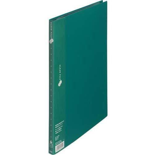 クリアーファイル　スーパーエコノミーＡ４縦　２０Ｐ緑１０冊
