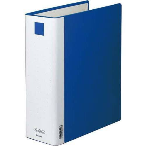 書類が見やすいパイプ式ファイル　青Ａ４縦背幅１００ｍｍ