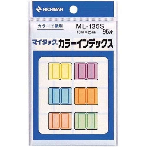マイタックカラーインデックス　１８&times;２５ｍｍ　６色