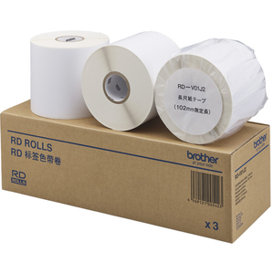 長尺紙テープ　（幅１０２ｍｍ&times;６５ｍ巻／外径１２７ｍｍ／紙管サイズ４６．１ｍｍ／３巻入り）　■２営業日内届