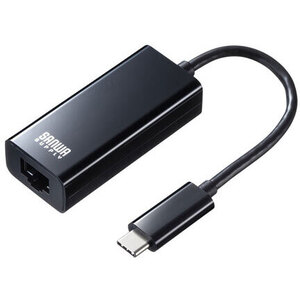 ＬＡＮアダプタ（ＵＳＢ－Ｃ　－　ＬＡＮ・Ｇｉｇａ・ブラック）　ＵＳＢ－ＣＶＬＡＮ２ＢＫＮ　■２営業日内届