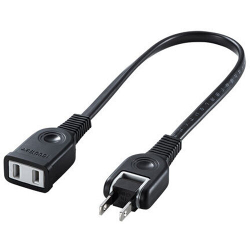 電源延長コード（２Ｐ・ブラック・０．３ｍ）　ＴＡＰ－ＥＸ２１００３ＢＫ　■お取り寄せ品