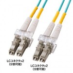 メガネ型光ファイバケーブル（マルチ５０μｍ　ＯＭ３、ＬＣ×２－ＬＣ×２、２ｍ）　■お取り寄せ品