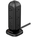 タワー型充電タップ　１１ｘＡＣ／２ｘＵＳＢ－Ｃ／２ｘＵＳＢ－Ａ　ブラック　ＴＴ１５ＫＶ１　■お取り寄せ品