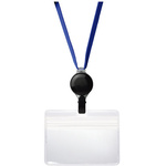 プロ耐リール　吊下げ名札　防水チャック　青　５枚　【お取り寄せ品】９営業日以内届