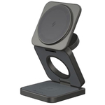 Ｍａｇ　３　Ｐｒｏ　Ｇｒａｙ　Ｑｉ２対応３－ｉｎ－１折りたたみ式トラベル充電ステーション　■お取り寄せ品