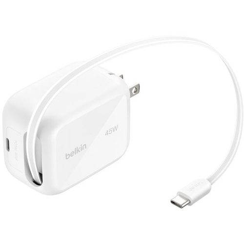 ＢｏｏｓｔＣｈａｒｇｅ　Ｐｒｏ　４５Ｗ　１ポート　巻き取り式ＵＳＢ－Ｃケーブル付き　急速充電器　■お取り寄せ品