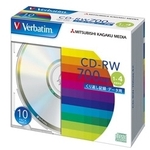 三菱ケミカルメディア　データ用　ＣＤ－ＲＷ　７００ＭＢ　４倍速　１０枚　シルバー■お取り寄せ品