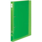 リングファイル　スリムスタイル　透明淡緑　Ａ４　縦　背幅２７ｍｍ１０冊