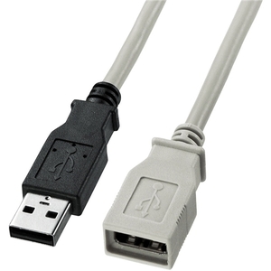 ＵＳＢ延長ケーブル（ライトグレー・０．５ｍ）　ＫＵ－ＥＮ０５Ｋ　■お取り寄せ品