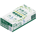 天然ゴム使いきり手袋　ＦＳＣ認証　粉無　１箱（１００枚入）　Ｌサイズ