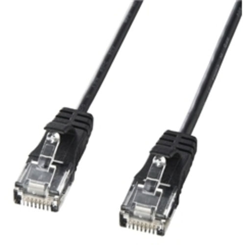 カテゴリ６準拠極細ＬＡＮケーブル（１０ｍ・ブラック）　ＫＢ－ＳＬ６－１０ＢＫ　■お取り寄せ品