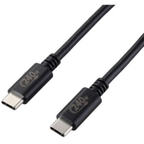 ＵＳＢ２．０ケーブル／Ｃ－Ｃ／認証品／２４０Ｗ／２．０ｍ／ブラック　Ｕ２Ｃ－ＣＣＰＥ２０ＮＢＫ　■お取り寄せ品