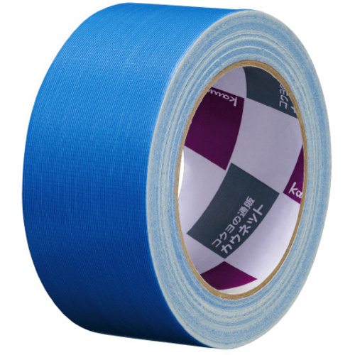 手が痛くなりにくいカドなしカラー布テープ　青　１巻