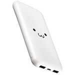モバイルバッテリー／１５Ｗ／１００００ｍＡｈ／しろちゃん　ＤＥ－Ｃ６６－１００００ＷＦ　■お取り寄せ品