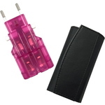 海外用変換プラグ　ケース付き　サスケ３　（ピンク）　ＷＰ－９０Ｍ　■お取り寄せ品