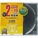 ＣＤ／ＤＶＤケース　２枚収納　１０枚入