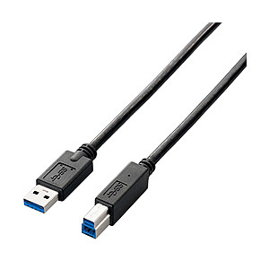 ＵＳＢ３．０ケーブル（Ａ－Ｂ）／２．０ｍ／ブラック　ＵＳＢ３－ＡＢ２０ＢＫ　■お取り寄せ品