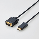 変換ケーブル／ＨＤＭＩ　－　ＶＧＡ／１．０ｍ／ブラック　ＣＡＣ－ＨＤＭＩＶＧＡ１０ＢＫ　■２営業日内届