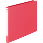 レターファイル色厚板紙表紙　Ａ４横１２ｍｍとじ　赤