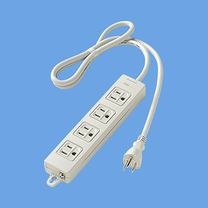 ＯＡタップ（接地１５Ａ形）（４コ口・グレー）（１ｍコード付）（マグネット付）　■お取り寄せ品