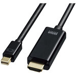 ミニＤｉｓｐｌａｙＰｏｒｔ－ＨＤＭＩ変換ケーブル　ＨＤＲ対応（ブラック・１ｍ）　■お取り寄せ品