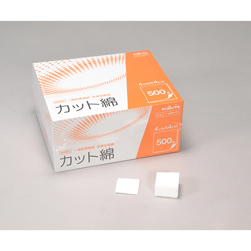 カット綿　４０&times;４０ｍｍ　ＣＧ４０４０－５００　７－１５９５－０１　●ご注文は２個から