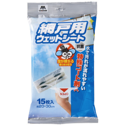 コンドル　網戸用ウェットシート１５枚入　【お取り寄せ品】９営業日以内届