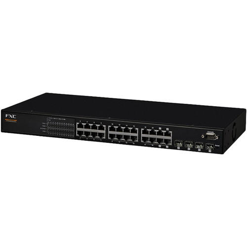 ２４ポート　１０／１００／１０００Ｍｂｐｓ　管理機能付ＰｏＥスイッチ　ＦＸＣ５２２４ＰＥ　■お取り寄せ品