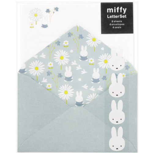 ミッフィーレター　フラワー／ブルー　【お取り寄せ品】１１営業日以内届