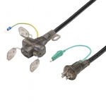 アースピン折りたたみプラグ、防塵キャップ付き電源延長コード（３個口・３ｍ）　ＴＡＰ－ＥＸ３６Ｂ－３　■お取り寄せ品