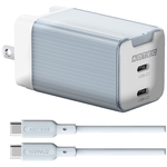 ＡＣ充電器／６５Ｗ／ＵＳＢ－Ｃｘ２／ブルー＆Ｃ－Ｃケーブル　ＡＰＤ－Ｖ０６５Ｃ２－ＢＬ－ＳＣ１０Ｕ２　■お取り寄せ品