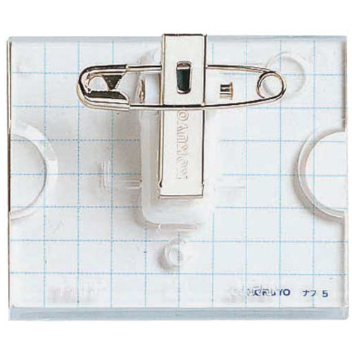 Ｕ型名札　４０ｍｍ&times;５０ｍｍ　ピン・クリップ両用型